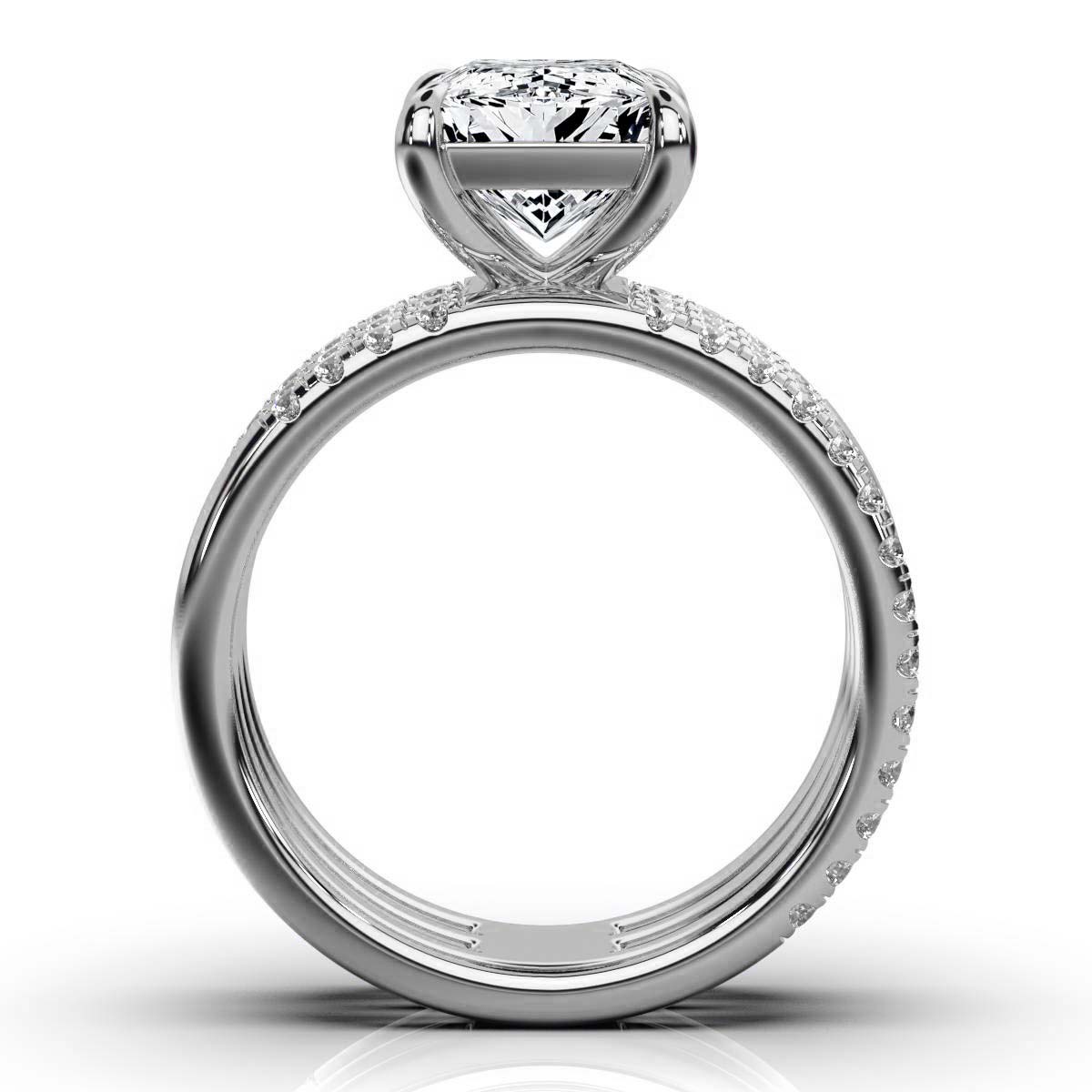 2.5ct Princess Lab Grown Diamond Engagement Ring (F+ Color) Platinum